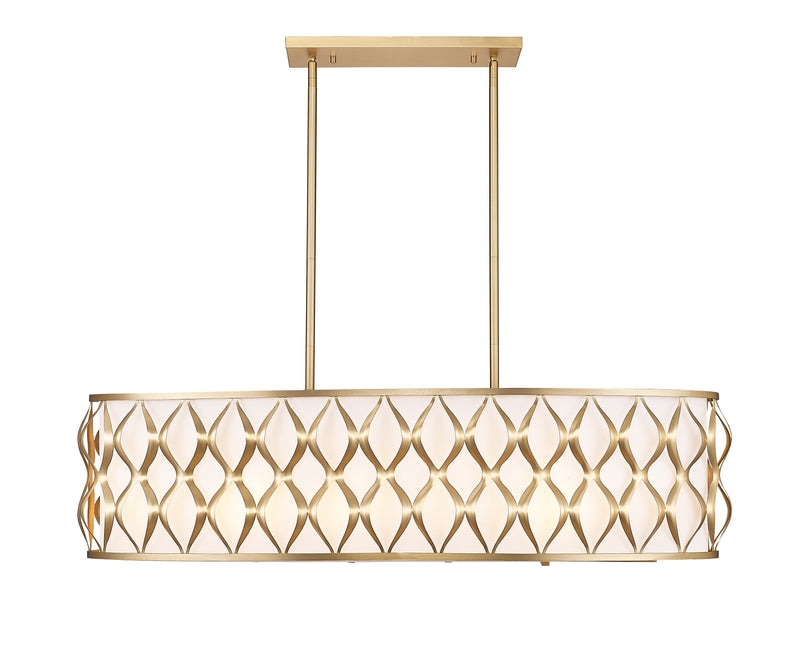 Harden 10 Light 43" Linear Pendant in Modern Gold