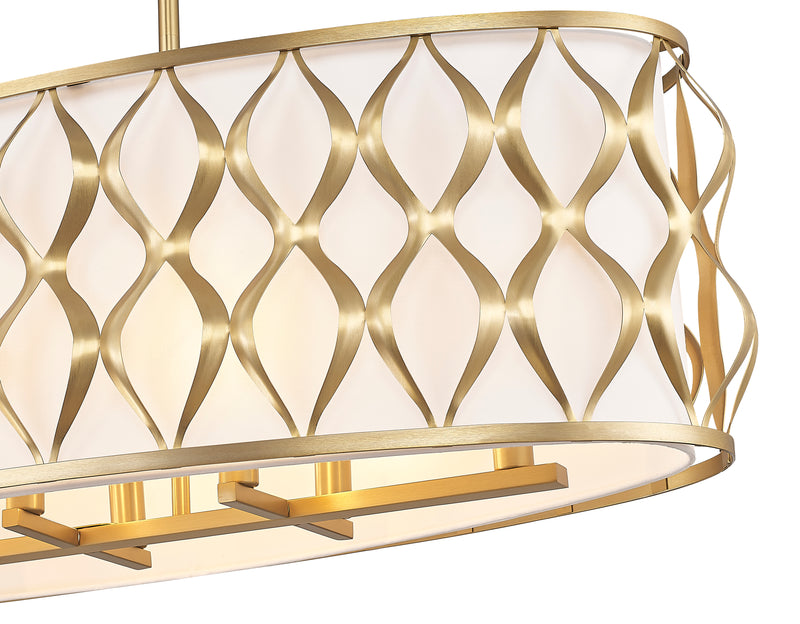 Harden 10 Light 43" Linear Pendant in Modern Gold