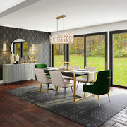 Harden 10 Light 43" Linear Pendant in Modern Gold in a room setting