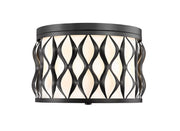 Harden 3 Light 12.25" Flush mount in Matte Black