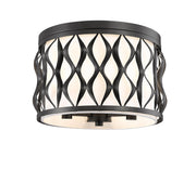 Harden 3 Light 12.25" Flush mount in Matte Black
