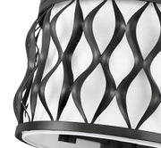 Harden 3 Light 12.25" Flush mount in Matte Black