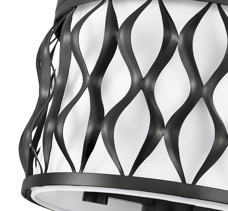 Harden 3 Light 12.25" Flush mount in Matte Black