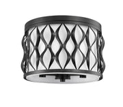 Harden 3 Light 12.25" Flush mount in Matte Black