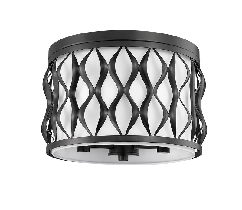 Harden 3 Light 12.25" Flush mount in Matte Black