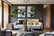 Harden 3 Light 12.25" Flush mount in Matte Black in a room setting