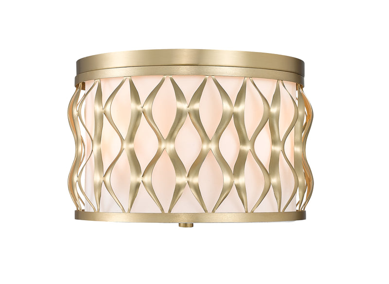 Harden 3 Light 12.25" Flush mount in Modern Gold