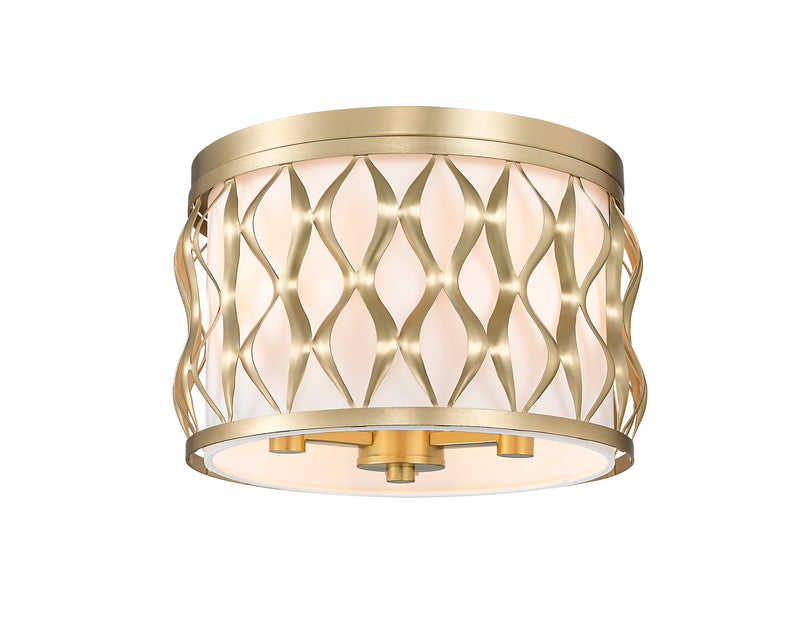 Harden 3 Light 12.25" Flush mount in Modern Gold