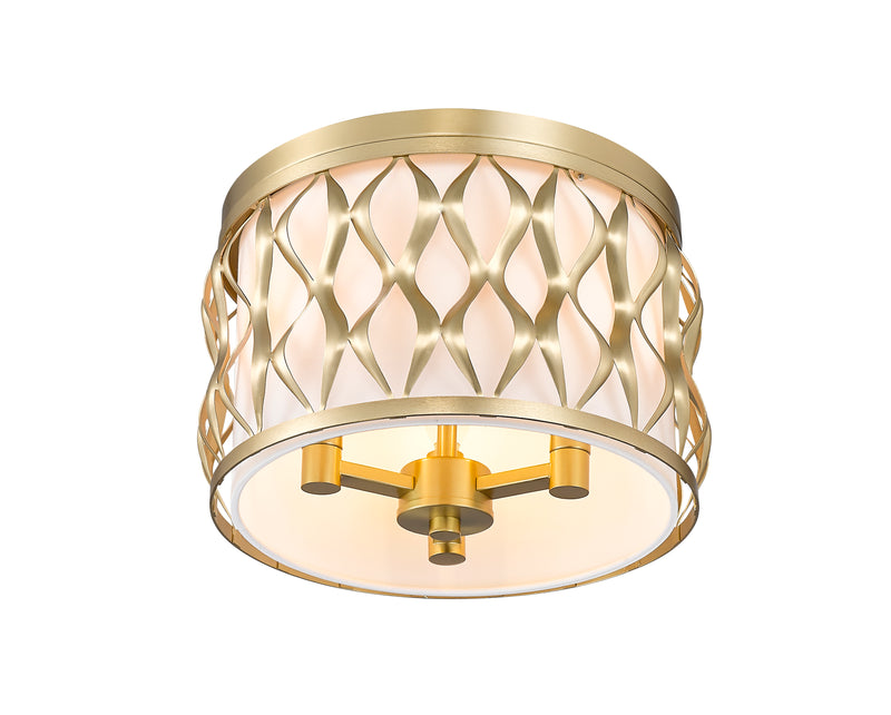 Harden 3 Light 12.25" Flush mount in Modern Gold