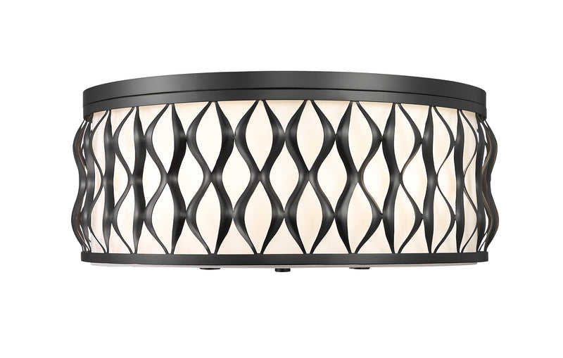 Harden 5 Light 20.25" Flush mount in Matte Black