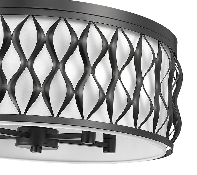 Harden 5 Light 20.25" Flush mount in Matte Black