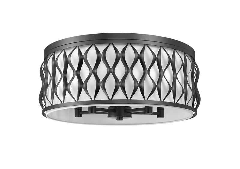 Harden 5 Light 20.25" Flush mount in Matte Black