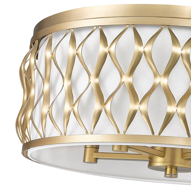Harden 5 Light 20.25" Flush mount in Modern Gold