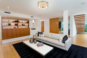 Harden 5 Light 20.25" Flush mount in Modern Gold in a room setting