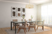 Harden 8 Light 26.25" Pendant in Modern Gold in a room setting