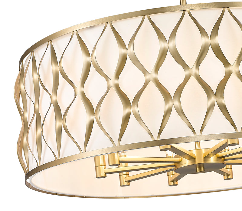Harden 10 Light 32" Pendant in Modern Gold