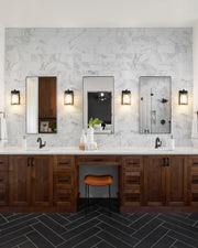 Grayson 1 Light 4.75" Wall Sconce in Matte Black in a room setting