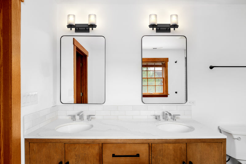 Grayson 2 Light 16" Vanity in Matte Black in a room setting