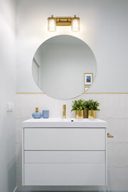 Grayson 2 Light 16" Vanity in Modern Gold in a room setting