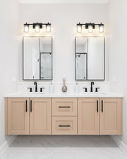 Grayson 3 Light 23" Vanity in Matte Black in a room setting