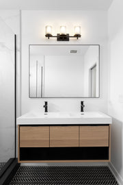 Grayson 3 Light 23" Vanity in Matte Black in a room setting