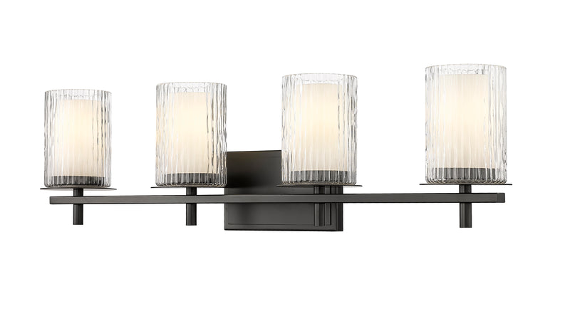 Grayson 4 Light 31" Vanity in Matte Black