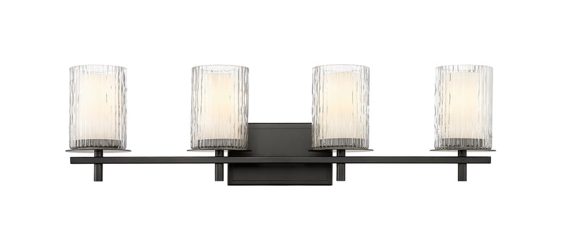 Grayson 4 Light 31" Vanity in Matte Black