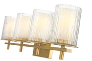 Grayson 4 Light 31" Vanity in Modern Gold
