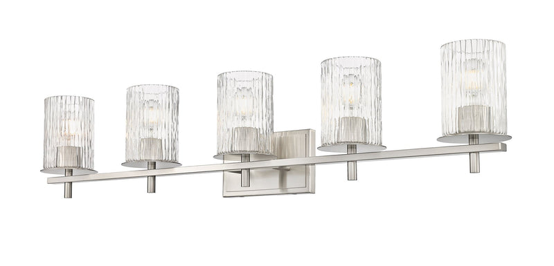 Grayson 5 Light 40" Vanity in Brushed Nickel