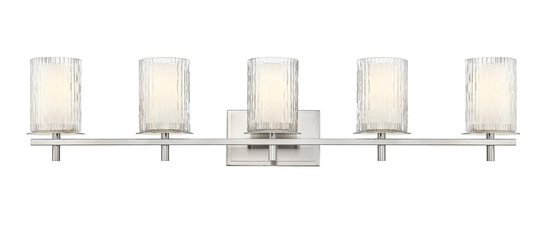 Grayson 5 Light 40" Vanity in Brushed Nickel