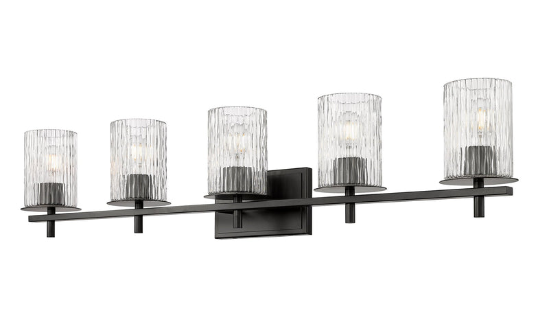 Grayson 5 Light 40" Vanity in Matte Black