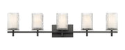 Grayson 5 Light 40" Vanity in Matte Black