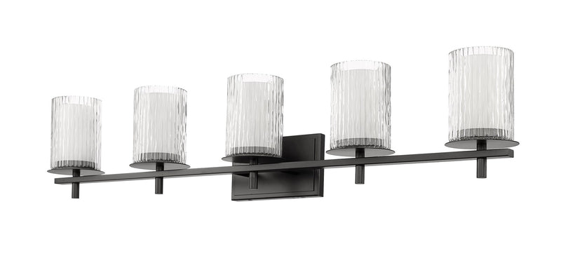 Grayson 5 Light 40" Vanity in Matte Black
