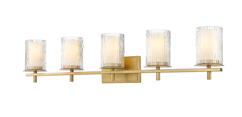 Grayson 5 Light 40" Vanity in Modern Gold