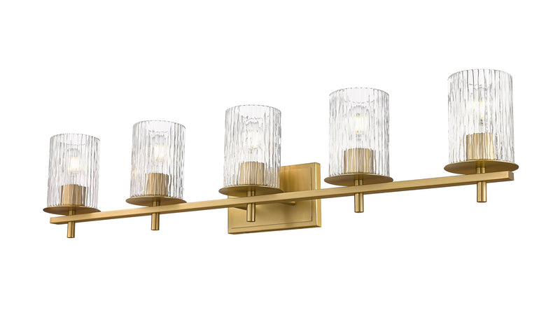 Grayson 5 Light 40" Vanity in Modern Gold