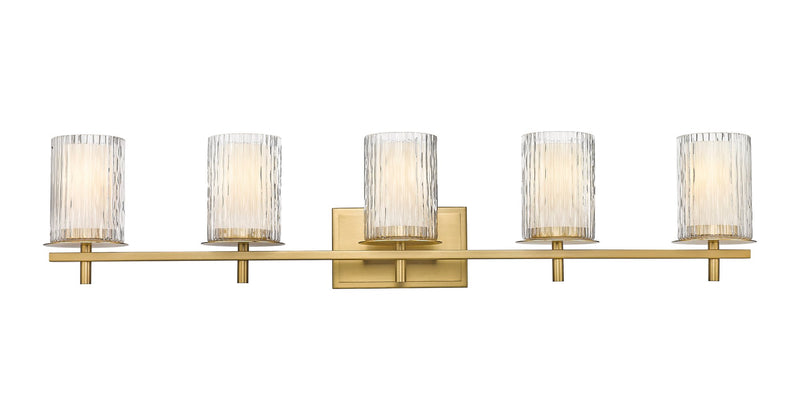 Grayson 5 Light 40" Vanity in Modern Gold