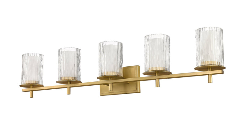 Grayson 5 Light 40" Vanity in Modern Gold