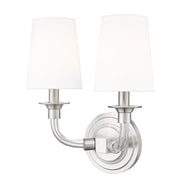 Katerina 2 Light 11.5" Wall Sconce in Brushed Nickel