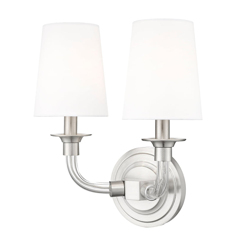 Katerina 2 Light 11.5" Wall Sconce in Brushed Nickel