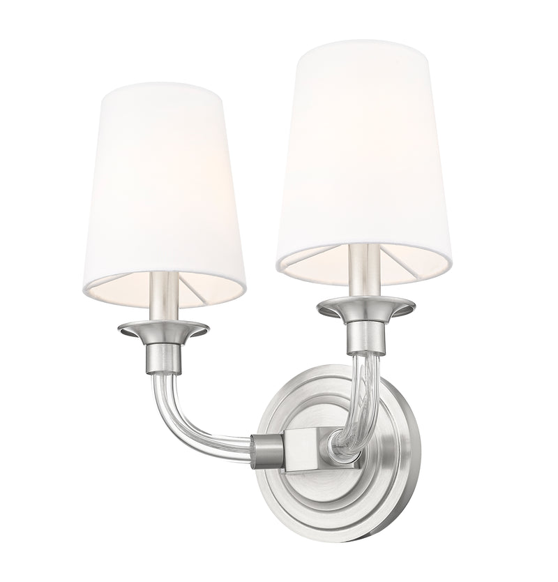 Katerina 2 Light 11.5" Wall Sconce in Brushed Nickel