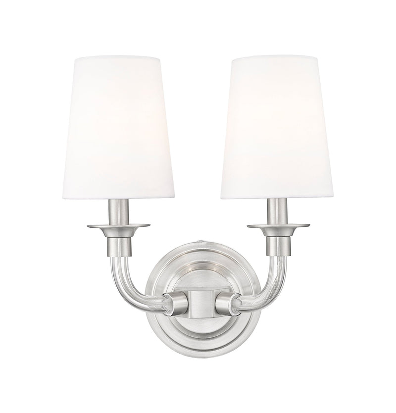 Katerina 2 Light 11.5" Wall Sconce in Brushed Nickel