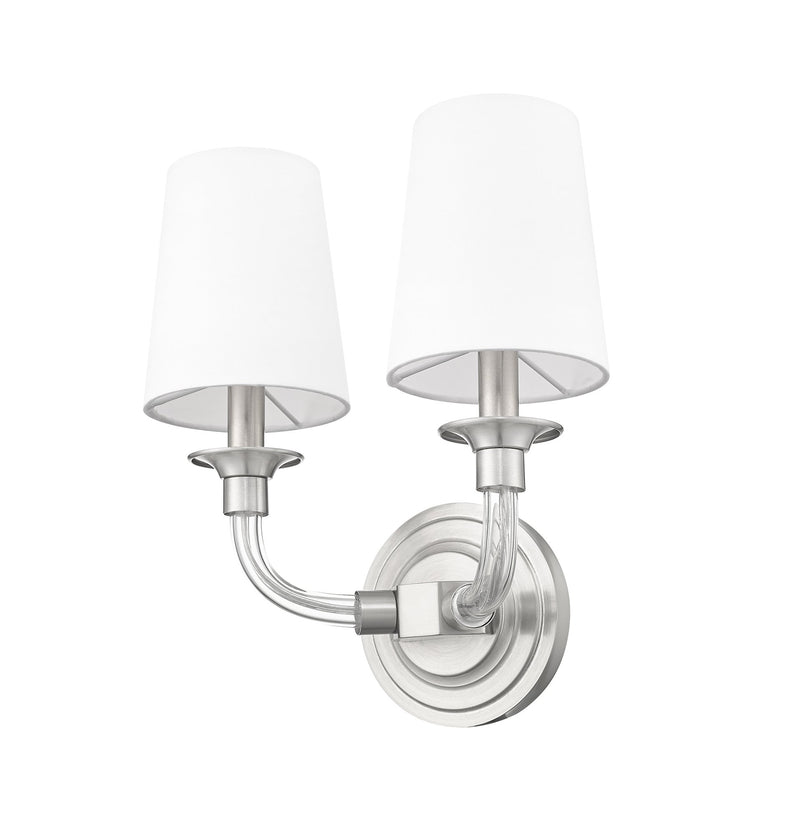 Katerina 2 Light 11.5" Wall Sconce in Brushed Nickel