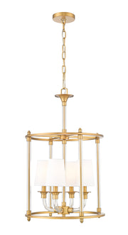Katerina 4 Light 16" Pendant in Rubbed Brass
