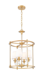 Katerina 4 Light 16" Pendant in Rubbed Brass