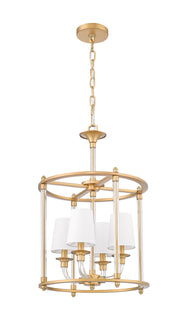 Katerina 4 Light 16" Pendant in Rubbed Brass