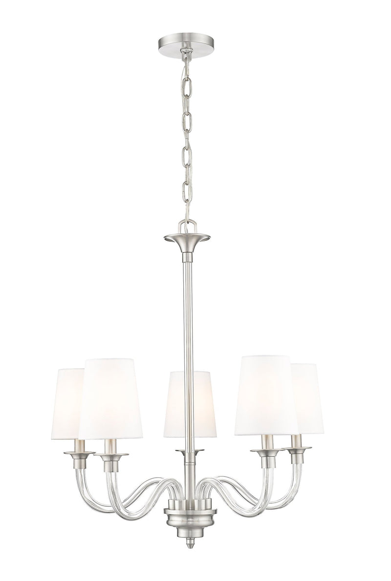 Katerina 5 Light 24" Chandelier in Brushed Nickel