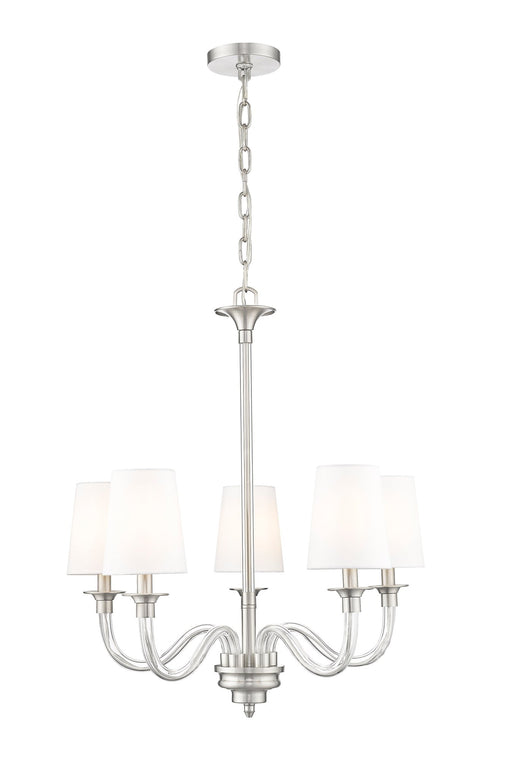 Katerina 5 Light 24" Chandelier in Brushed Nickel