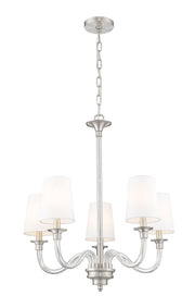 Katerina 5 Light 24" Chandelier in Brushed Nickel