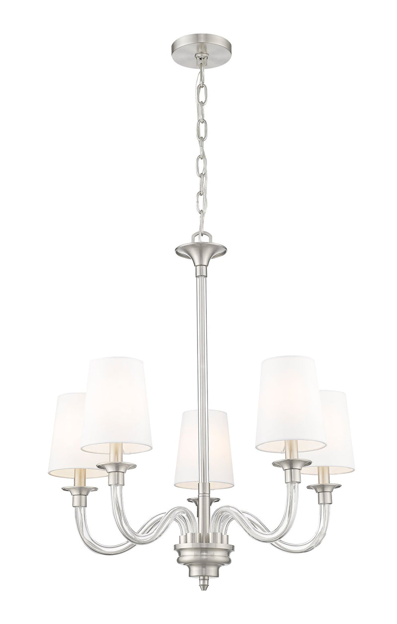 Katerina 5 Light 24" Chandelier in Brushed Nickel