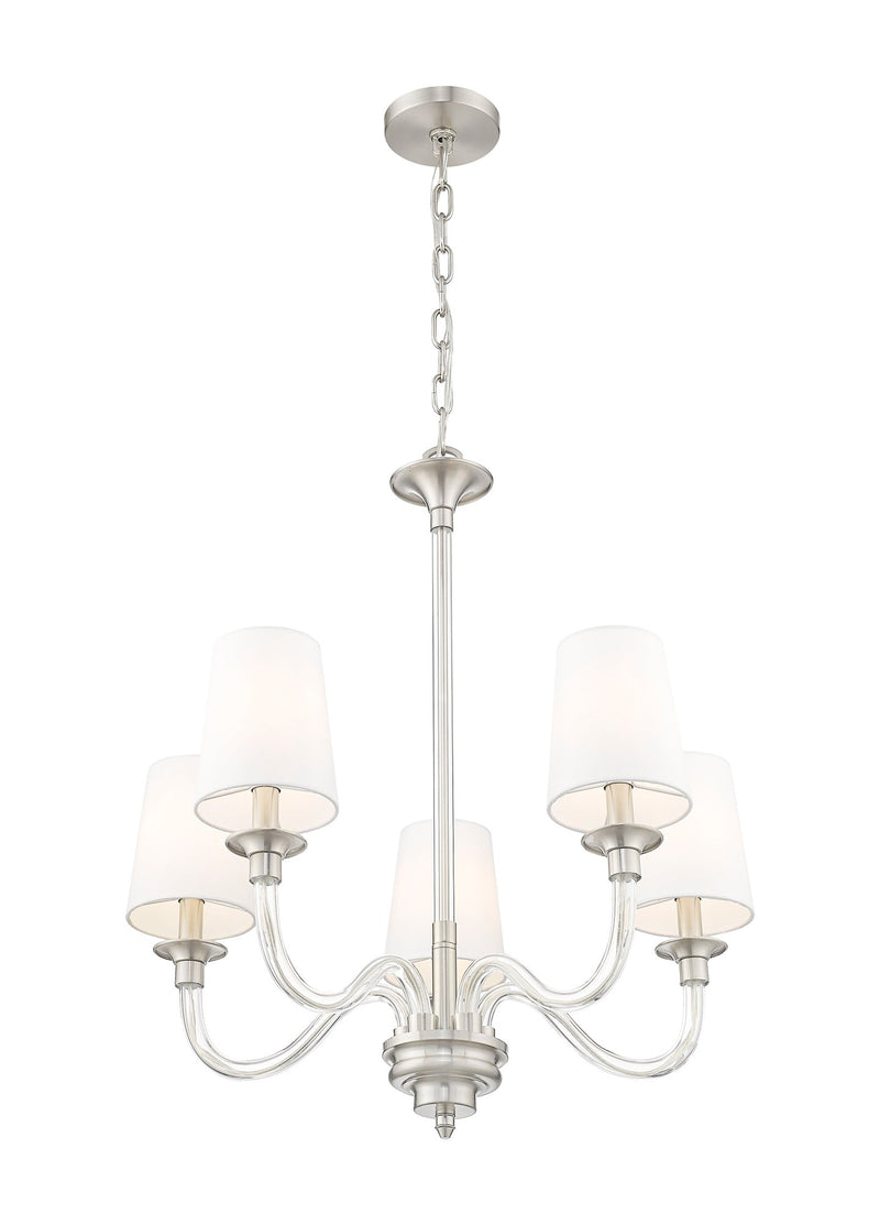 Katerina 5 Light 24" Chandelier in Brushed Nickel